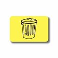 Ergomat 12in x 12in RECTANGLE SIGNS - Trash CanYellow DSV-SIGN 144 #7043 -UEN